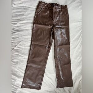 Women’s Brown Leather Pants